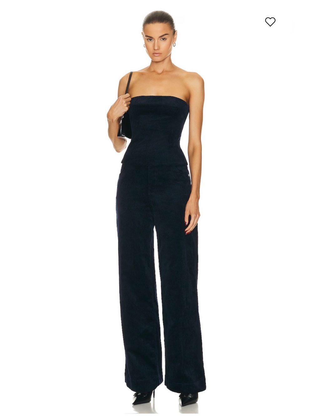 STAUD Grayson Corduroy Wide Leg Pants Navy Size 10 - Picture 6 of 15